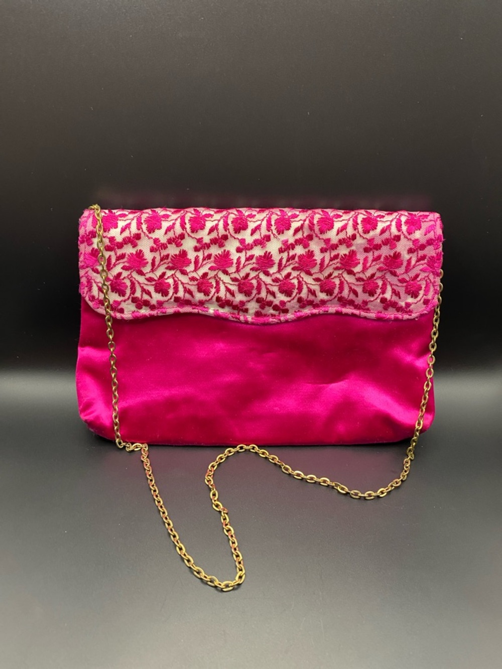 Vintage 80’s Fuchsia QualiCraft Floral Shoulder Bag and Heels Set - Picture 10 of 15